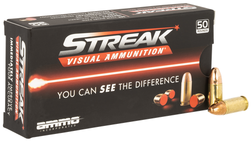 Ammo Inc Streak Visual (RED) 9mm, 124gr, TMC, 50Bx/20Cs
