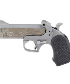 Bond Arms 250th Rough Series, Derringer, 45 Colt/410 Bore, 2.5" Chamber, 4.25" 250th Anniversary Engraved Flat Barrel, Stainless, Silver, Black B6...