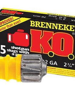 Brenneke K.O. Slug 12 Ga, 2.75", 1 oz, Knock Out Lead Sabot Slug, 5rd Box