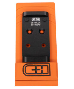 C&H Precision V4 Optic Mounting Plate, Glock MOS (Not 43X) to Holosun 407K/507K, Anodized Finish, Black