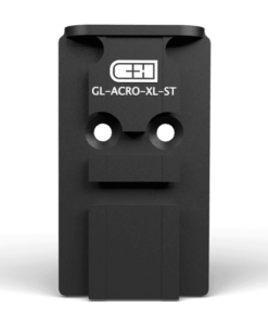 C&H Precision V4 Optic Mounting Plate, Glock MOS to Aimpoint Acro/C&H DUTY/DUTY-XL, Matte Finish, Black
