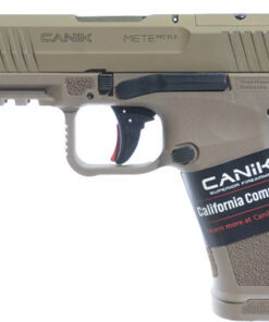 Canik Mete MC9LS CA Compliant 9mm 10rd, 3.63" Black Steel Barrel, Desert Cerakote Steel Serrated Slide, Flat Dark Earth Polymer Frame