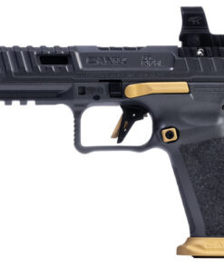 Canik SFX Rival 9mm, 5" Barrel, FO Front, Includes Red Dot, Rival Gray/Gold, 18rd