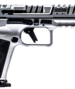 Canik SFX Rival-S Steel Frame, 9mm, 5" Barrel, Chrome, Black Accents/Grip, Optic Ready, 18rd