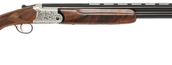 Chiappa Firearms 202AE 20 Ga Break Open 3" 2 26" Black Chrome Lined Vent Rib Barrel, Nickel-Plated Engraved Aluminum Receiver, Fixed Walnut Stock