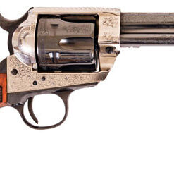 Cimarron Frontier 357 Magnum, 4.75" Barrel, Engraved Silver, 6rd