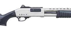 Citadel Mariner 20 Ga 3" 4rd,18.50" Nickel Finished Heat Shield Barrel, Nickel Finished Aluminum Receiver Picatinny Rail, Black Fixed Synthetic Stock