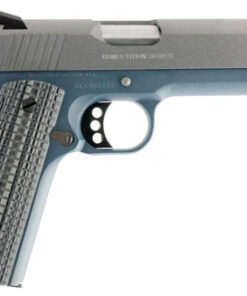 Colt 1911 Competition Government 1911 45 ACP 5" Nat Match Barrel, Serrated Slide, Blue Titanium SS Frame, Beavertail, Gray G10 Grips, 8rd