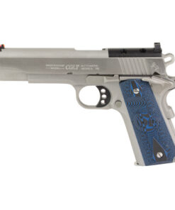 Colt 1911 Competition OR 45 ACP, 5" Barrel, Optics Ready, Stainless Steel Finish, Silver, G10 Grips, 8rd