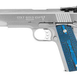 Colt Gold Cup Lite 1911 45 ACP, 5" Barrel, SS Brushed Finish, G10 Grips, 8Rd, Fiber Optic Front Sight