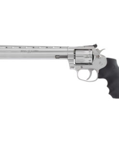 Colt King Cobra Target 22 LR, 8" Barrel, Stainless Steel Finish, Silver, Hogue Grips, Fiber Optic Front Sight, 10rd