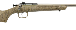 Crickett Gen2 Youth 22 LR 1rd 16.13" Stainless Single Shot Barrel, Stainless Steel Receiver, Green Black Webbing Fixed Synthetic Stock