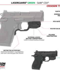 Crimson Trace Laserguard CSX Green Black Smith & Wesson