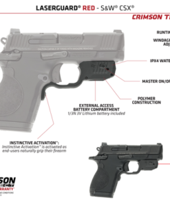 Crimson Trace Laserguard CSX Red Black Smith & Wesson 013000172