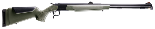 CVA Optima 50 Caliber 26" Black Nitride Fluted Barrel, Black Nitride Drilled & Tapped Steel Receiver, Fixed Olive Drab Green Synthetic Stock, Fiber...
