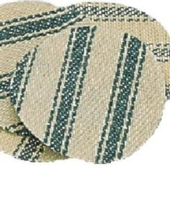 CVA Shooting Patches 50-58 White/Green Striped Cotton Fabric