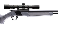 CVA Wolf Optic 50 Caliber, 24" Blued Barrel, Drilled-Tapped, Stealth Gray Stock, KonusShot 3-9x32mm