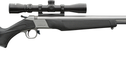 CVA Wolf Optic 50 Caliber 24" Stainless Steel Barrel & Drilled & Tapped Stainless Steel Receiver, Fixed Black Stock, KonusShot 3-9x32mm