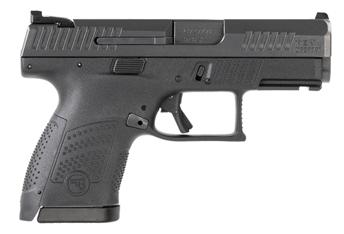 CZ P-10S Sub-Compact, 9mm, 3.5" Barrel, Polymer Frame, Black Color, Nitride Finish, Ambidextrous, Trigger Safety, Fixed Sights, 12Rd, 2 Magazines