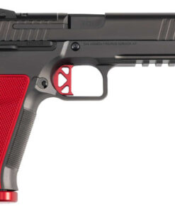 Dan Wesson DWX 9mm, 5" Barrel, Black, Optics Ready, Red Aluminum Grip, 19rd