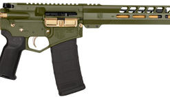 Diamondback DB15 Exclusive 5.56 NATO 30+1 16" Gold Barrel, Green Cerakote w/Gold Accents Picatinny Rail, 15" M-LOK Handguard, Magpul CTR Stock