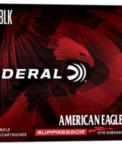 Federal American Eagle Suppressor SubSonic Ammo .300 AAC Blackout 220gr, Open Tip Match, Subsonic, 1000 FPS 20rd Box