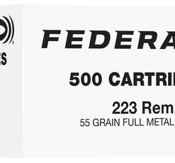Federal MilSpec 223 Remington Ammo 55gr Full Metal Jacket 500 Per Box