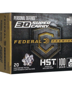Federal Premium Personal Defense .30 Super Carry, 100gr, HST Jacketed Hollow Point, 20rd Box
