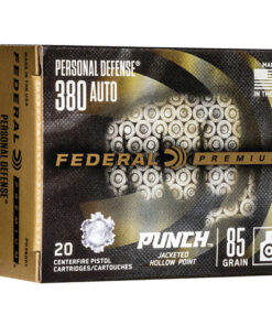 Federal Premium Punch .380 ACP, 85gr, Jacketed Hollow Point, 20rd Box