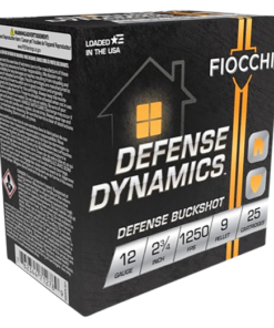 Fiocchi Dynamics Defense 12 Ga, 2.75", Buckshot, 25rd Box