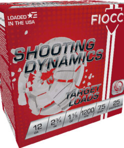 Fiocchi Shooting Dynamics 12 Ga, 2.75", 1-1/8 oz, 7.5 Shot, 250rd Case