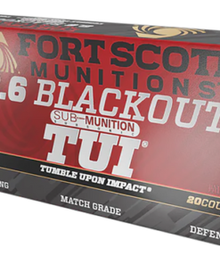 Fort Scott Munitions 8.6 Blackout, 285gr, Solid Copper Spun, 20rd Box
