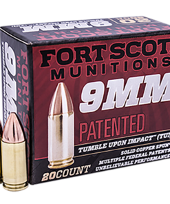 Fort Scott TUI 9mm, 80gr, Nickel-Plated, Solid Copper Spun, 20rd Box