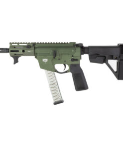 Freedom Ordnance FX9 Elite 9mm, 4" Barrel, Flash Suppressor, Olive Drab, SBA5 Brace, Bravo B5 Grip-Trigger Guard, Warhammer Ambi Handle, Finger...