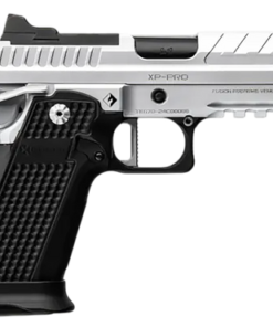 Fusion XP Comp 9mm, 4.6" Barrel Integrated Compensator, Tenifer Finish, Chrome and Black, Grip & Thumb Safety, Fiber Optic Front Sights, Optic...
