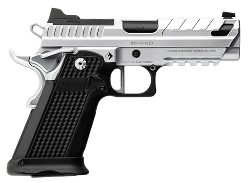 Fusion XP Comp 9mm, 4.6" Barrel Integrated Compensator, Tenifer Finish, Chrome and Black, Grip & Thumb Safety, Fiber Optic Front Sights, Optic...