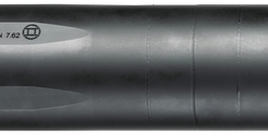 Gemtech Neutron Suppressor 7.62mm, 16.1oz, 6.6", 1.64" D, 5/8X24, Stainless-Titanium, Cerakote Black