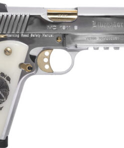 Girsan Regard Liberador II 1911 45 ACP 5" Gold Plated PVD Barrel, Polished Stainless Steel Serrated Slide, Gold Controls w/Picatinny Rail &...