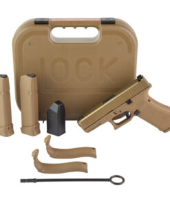 GLOCK 19XV, V Series 9mm, 4.02" Barrel, Coyote, No Finger Grooves, Night Sights, 17rd Magazine, 3 mags