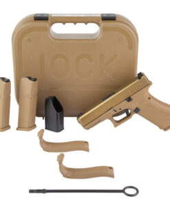 GLOCK 19XV, V Series, Compact, 9mm, 4.02" Barrel, Glock MarksmanBarrel, nPVD Finish, Coyote, No Finger Grooves, G lock Night Sights, Ambidextrous...