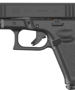 GLOCK 23V, V Series, Compact, .40S&W, 4.02" Marksman Barrel, nDLC Finish, Fixed Sights, Ambidextrous Slide Stdextrous Slide Stop Lever, Flared Mag...