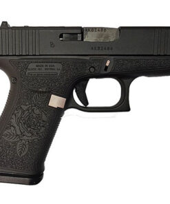 Glock 43x 9mm, 3.41" Barrel, Black Rose Stippling, Rose Gold Small Parts, 10rd