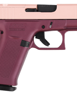 Glock 43x 9mm, 3.41" Barrel, Rose Gold Slide, Black Cherry Frame, 10rd