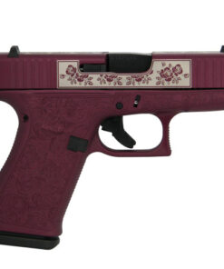 Glock 43x Custom 9mm, 3.41" Barrel, "Black Cherry Paisley", 10rd