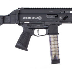Grand Power Stribog SP9A3 9mm, 8" Barrel, Flip-Up Sights, SB Folding Brace, Black, 30rd