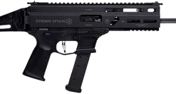 Grand Power Stribog SP9A3G 9mm 16" Black Barrel, Black Receiver, Polymer Stock & Grip