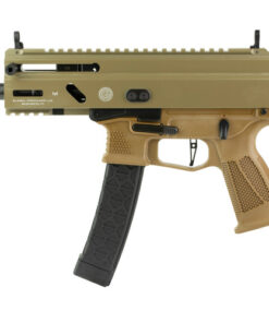 Grand Power Stribog SP9A3S 9mm, 5" Threaded Barrel, , Matte Flat Dark Earth, M-Lok, Non-Reciprocating Charging Handle, 3x30rd Mags
