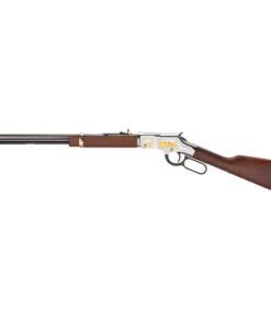 Henry Golden Boy American Construction Tribute Edition 22 LR, 20" Octagon Barrel, Walnut Stock, Blued Barrel, Nickel Plated Silver Engraved, Adj...