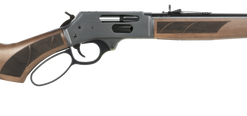 Henry H09 Protector Carbine 360 Buckhammer, 16.5" Threaded Barrel, Blued, American Walnut, Checkered, Adj Semi-Buckhorn Rear, Diamond Insert, Brass...