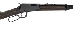 Henry H1 Garden Gun 22 LR, 18.5" Barrel,rd Blued, Smooth Bore Barrel, Rustic Black Ash Stock, Semi-Buckhorn Rear, Hooded Blade Front Sight, 12rd